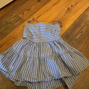 American Eagle Outfitters Navy and White Striped Top